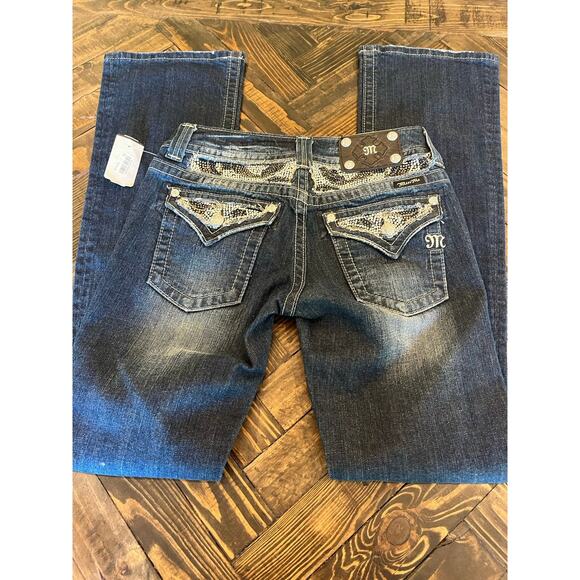 NWT Miss Me Jeans Bootcut Women’s 27 Country Western Embellished Aztec Cowgirl - Picture 11 of 16